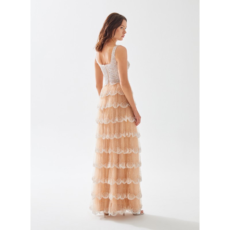 SUKIENKA CLOUDY NUDE