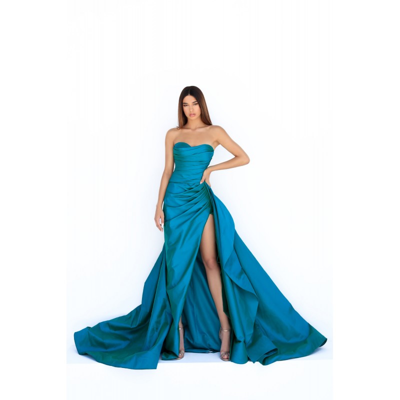 WYMARZONA TURKUSOWA SUKIENKA